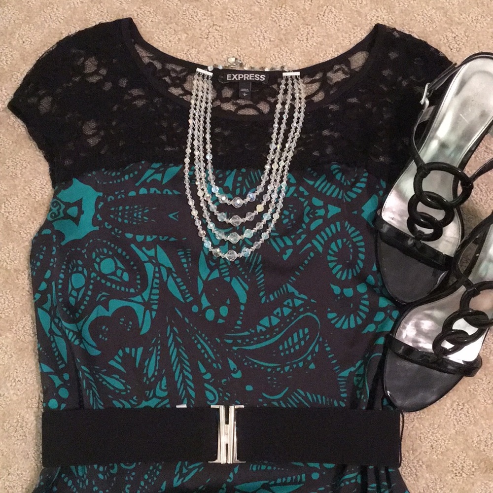 Worn Once! Lace Yoke Express Dress!